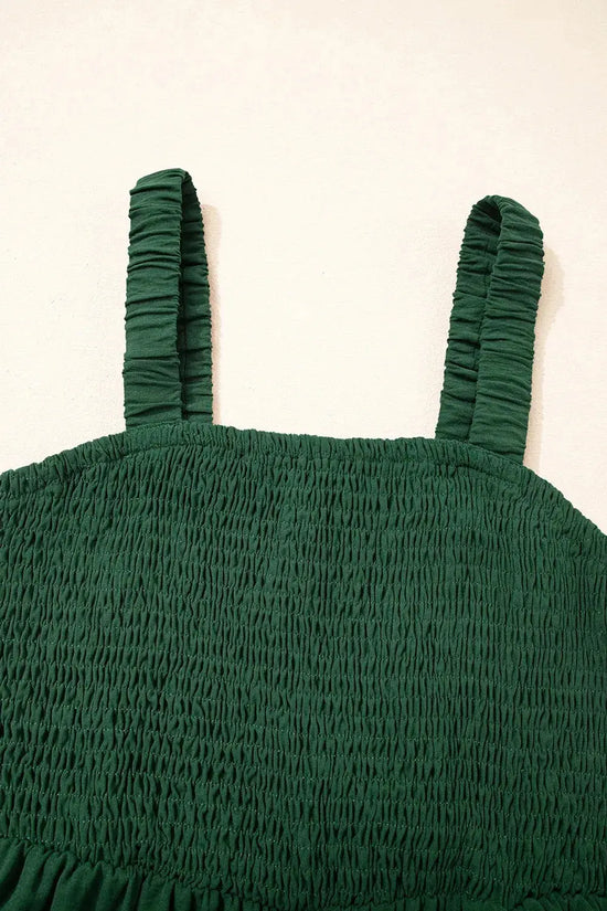 Smocked Wide Leg Jumpsuit - Fashionfitz