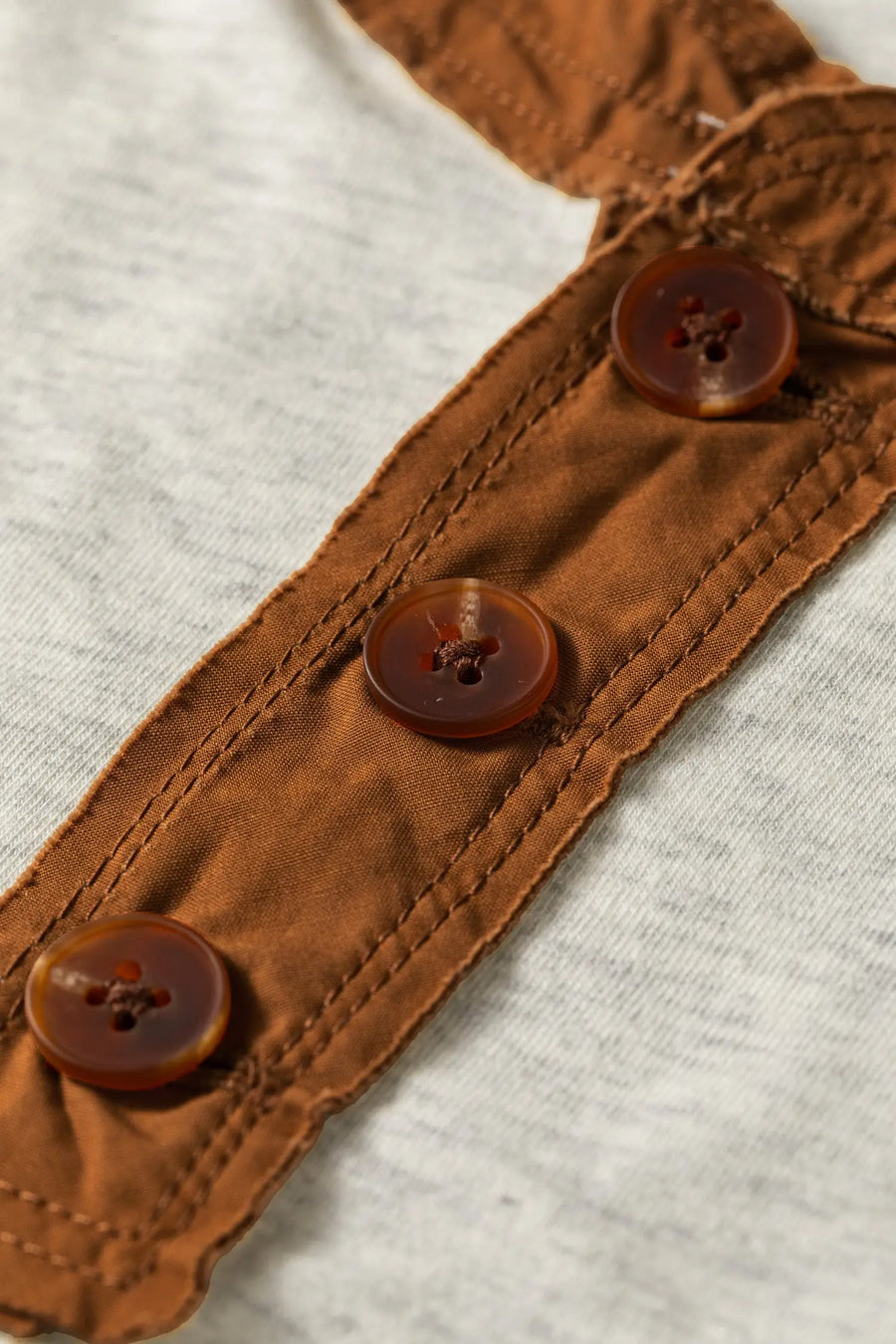 Distressed Colour Block Henley Tee Plus Size Women UK