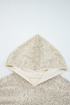 Apricot Sequin Hooded Top - Night Out