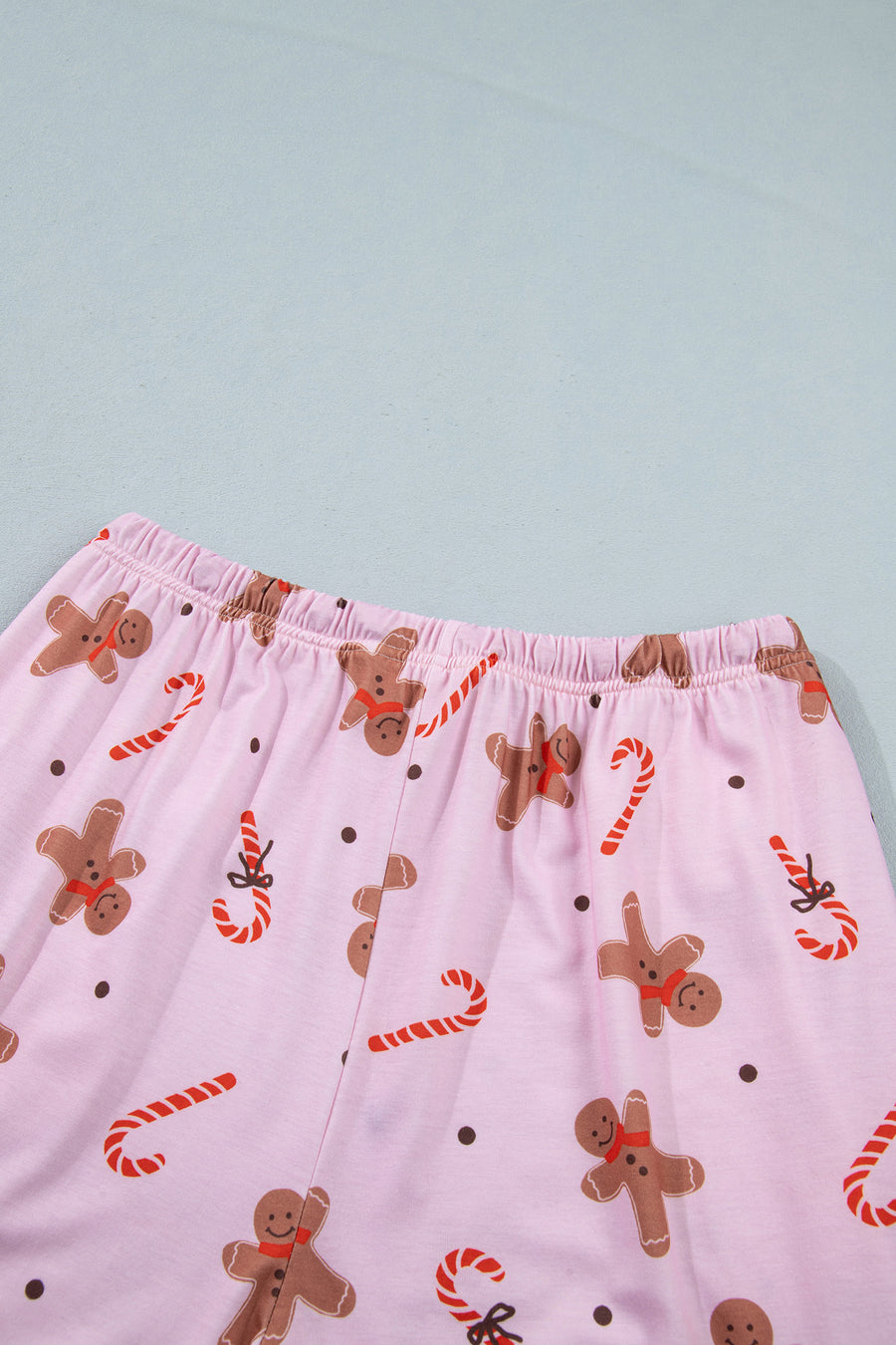 Pink Shell Button Elastic Waist Lounge Set Women UK