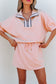 Blush Stripe Chic Skirt Set
