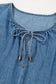 Dusk Denim Ruffled Peplum Top - Fashionfitz