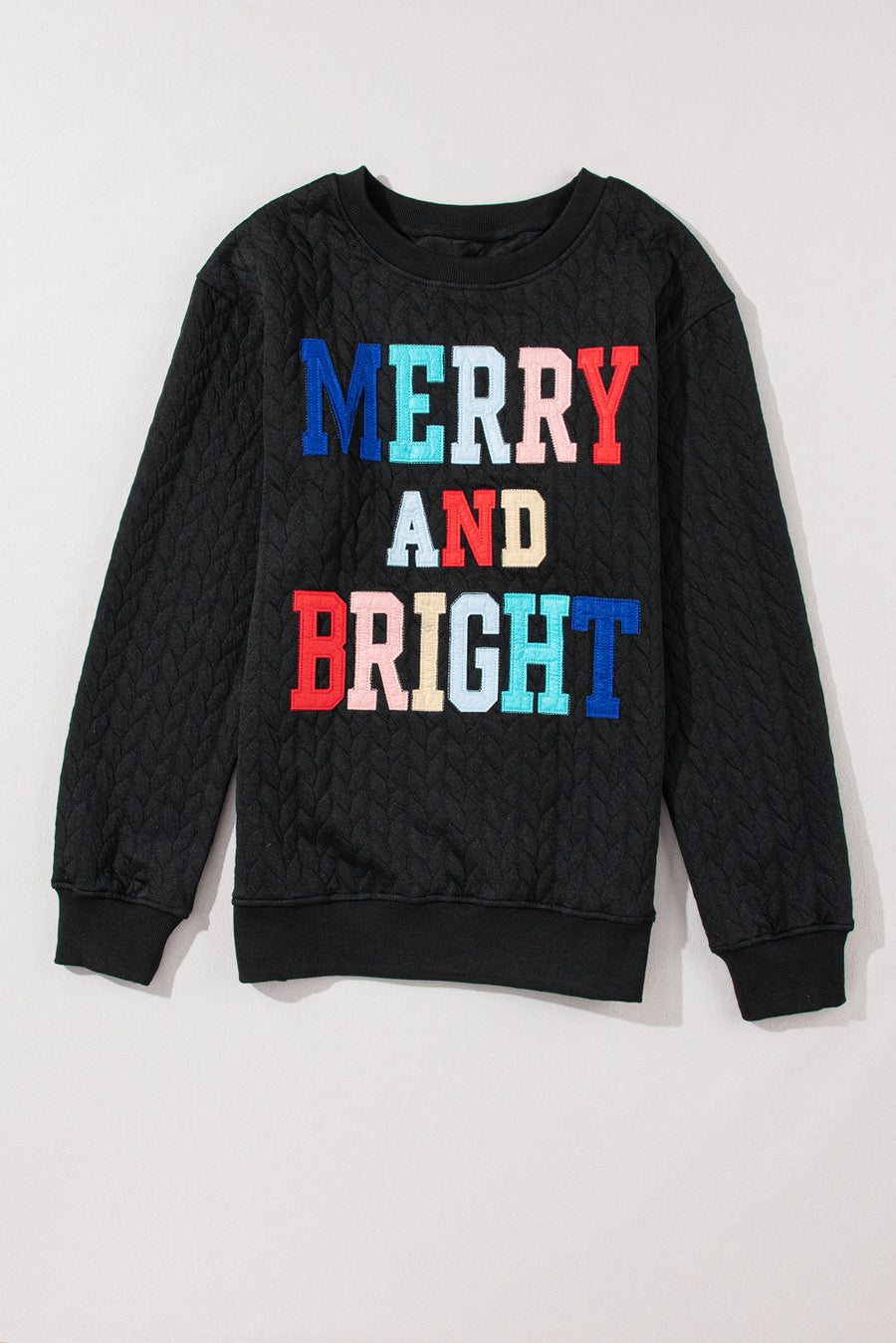 Merry and Bright Cable Knit Sweatshirt Women UK