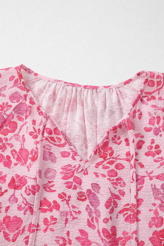 Pink floral lightweight blouse blouses