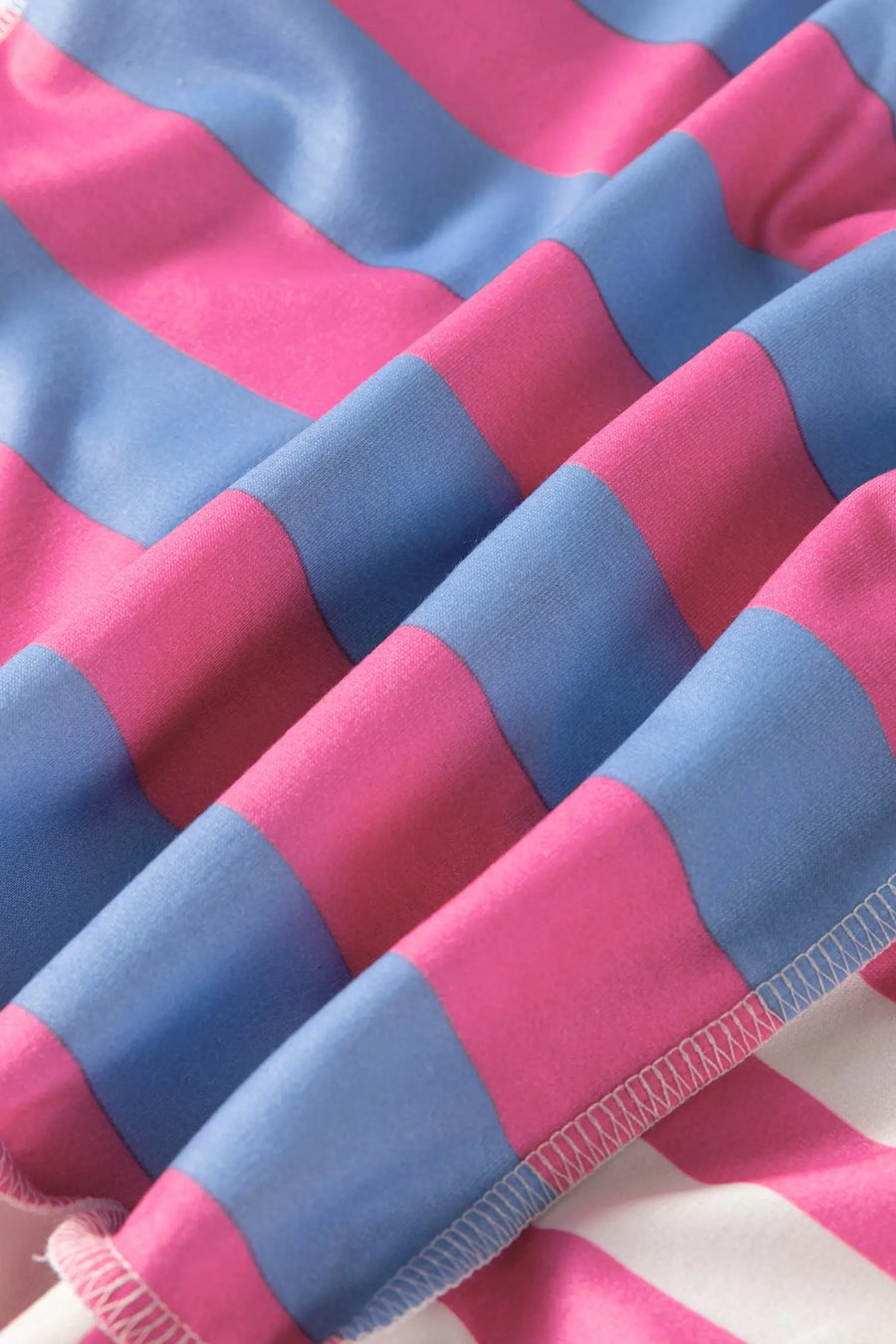 Stripe Exposed Seam Contrast Oversized Top Women UK — front detail | Fashionfitz UK