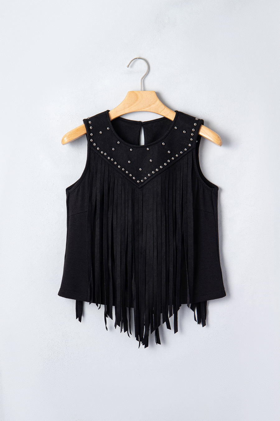 Western Fringe Rivet Sleeveless Top Women UK