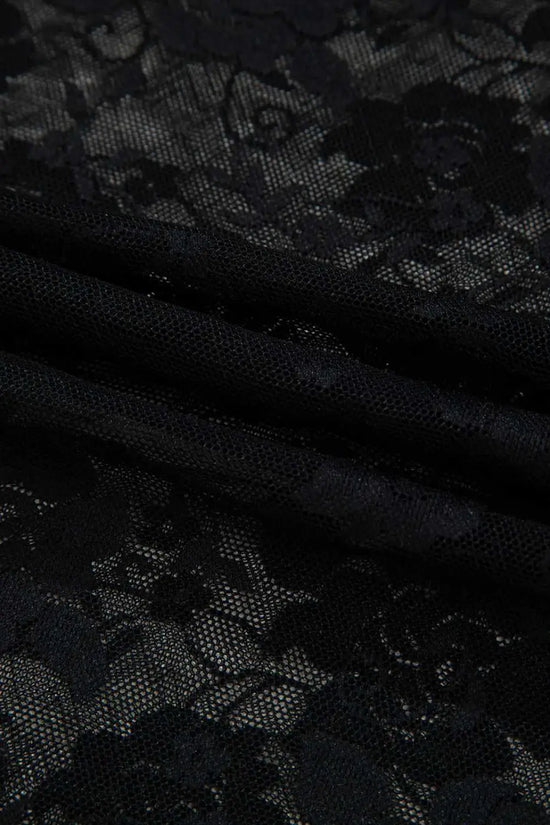 Sheer floral lace top - flirty style | lightweight slim fit