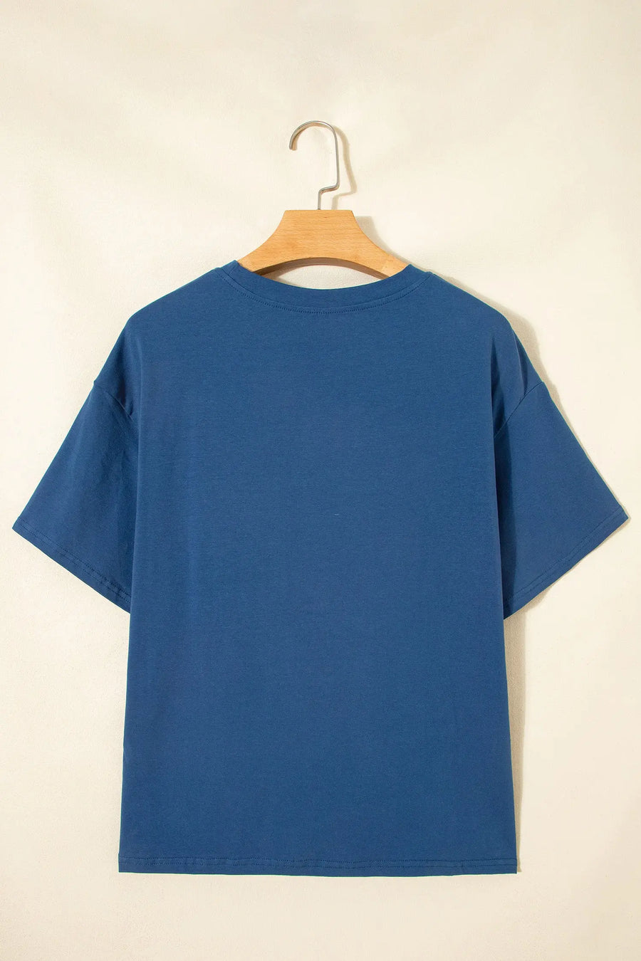 Colour block patch pocket short sleeve top round neck tunic relaxed fit tunics