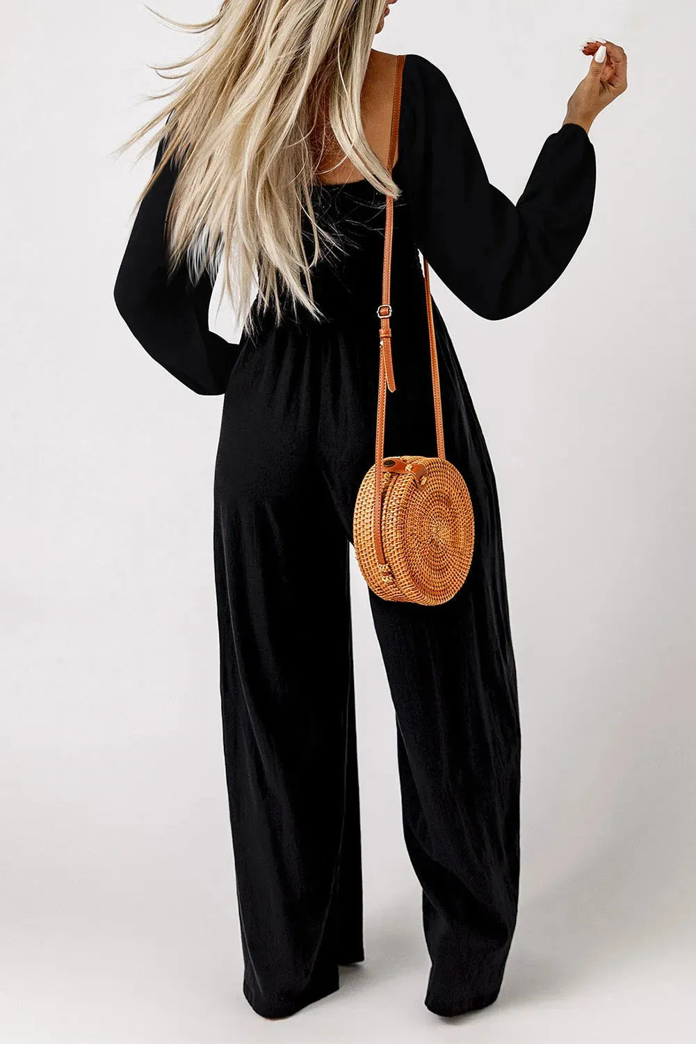 Smocked Wide Leg Jumpsuit - Fashionfitz