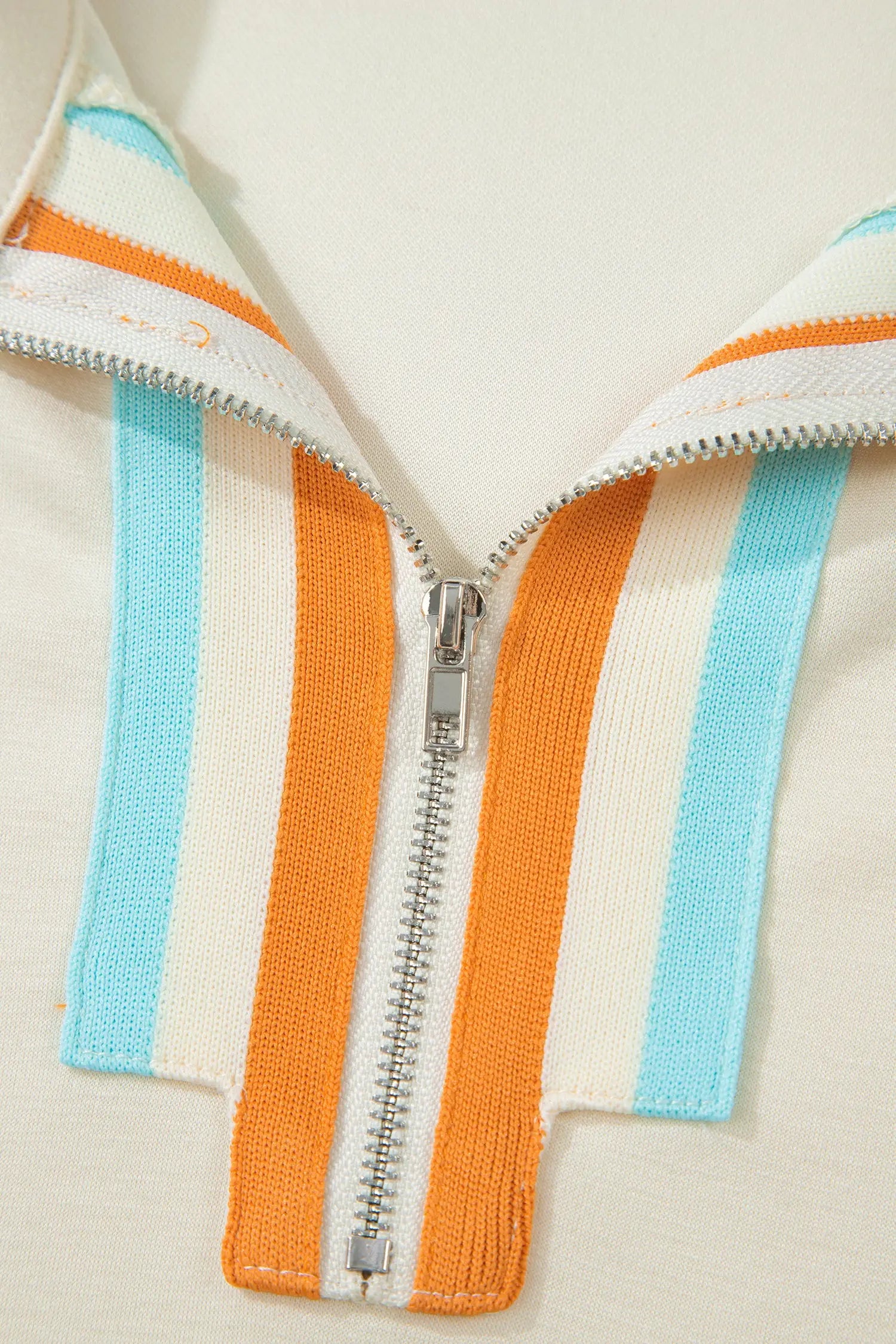 Striped half zip polo short set two piece women uk | fashionfitz