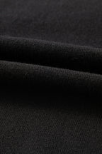 Black Plus Size Cheers Glitter Tinsel Short Sleeve Sweater