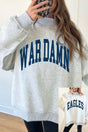 Graphic Double-Sided Print High Neck Baggy Sweatshirt Women UK