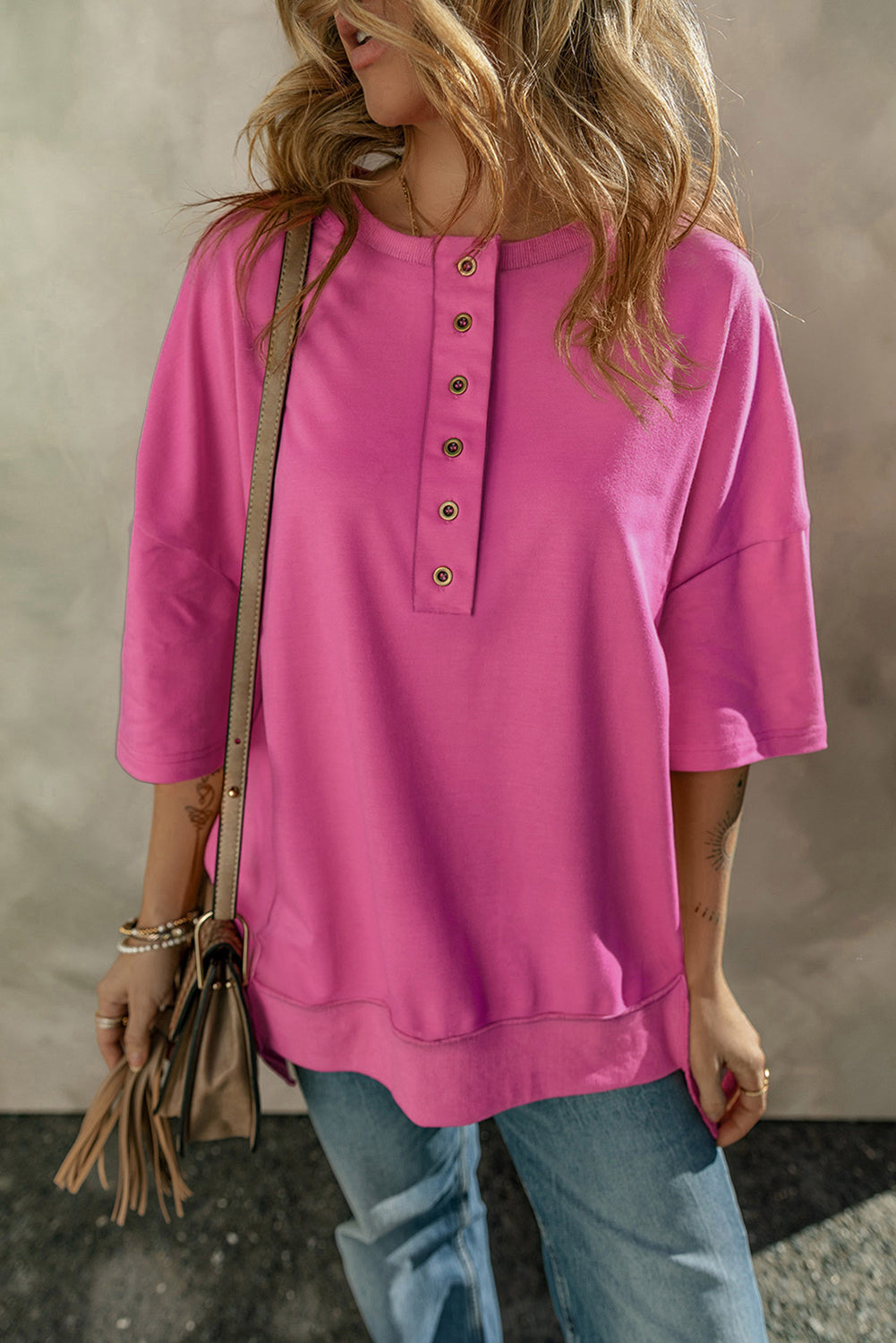 Wide Sleeve Tunic Top