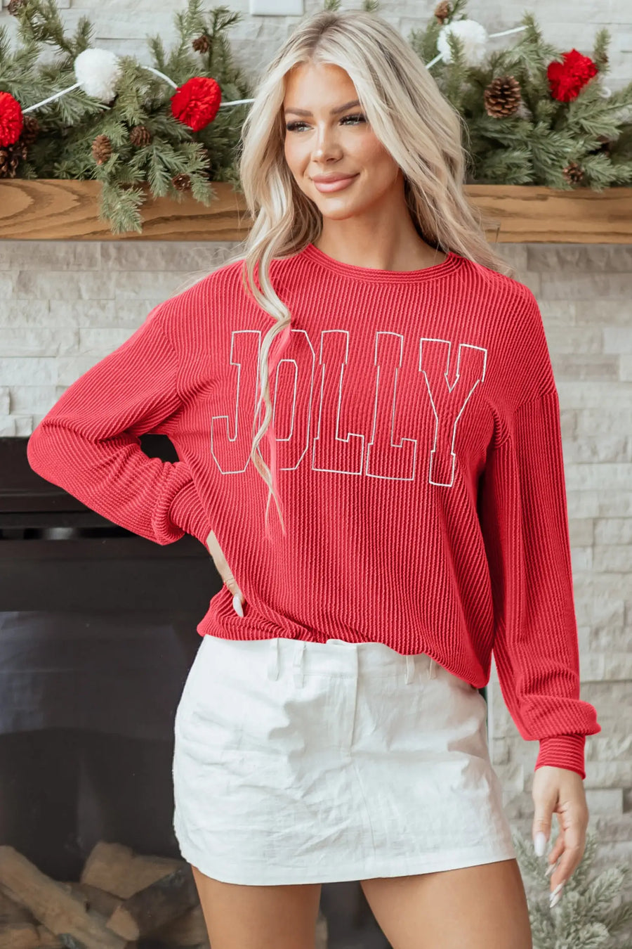White Football 3D Letter Graphic Crew Neck Sweatshirt Women UK