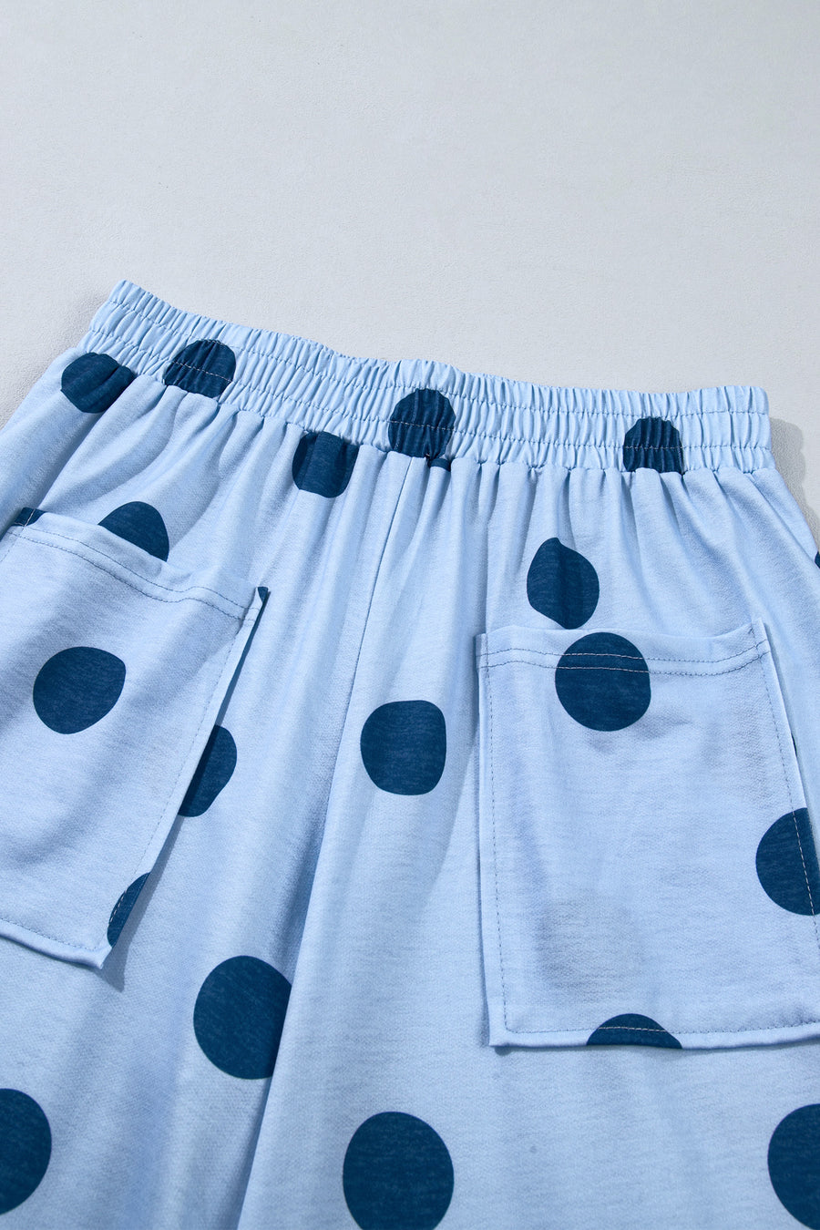 Brown Polka Dot Wide Leg Elastic Waist Casual Pants Women UK