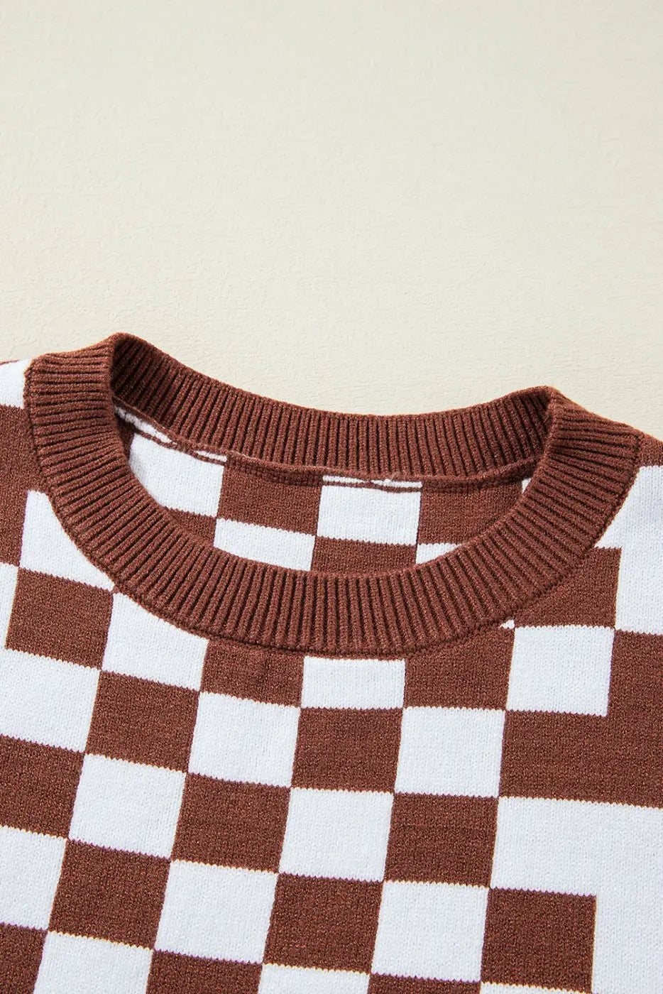 Smoky plaid soft knit jumper sweaters