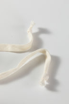 White Contrast Trim Crochet Knit Hoodie