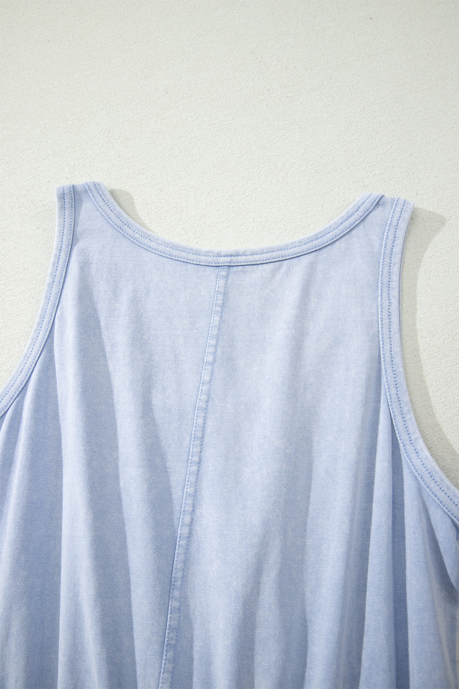 Smoke Gray Mineral Wash Sleeveless Mini Dress Women UK
