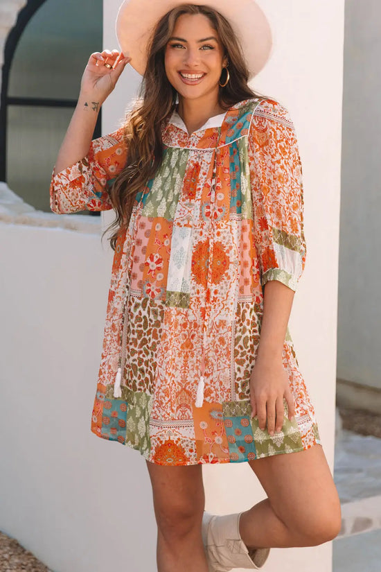 Paisley breeze chiffon dress - boho style