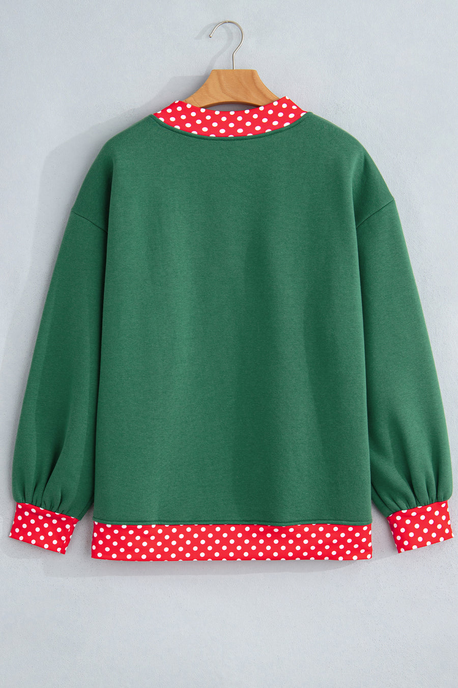 Pink Polka Dot Colour Block Oversized Sweatshirt Women UK