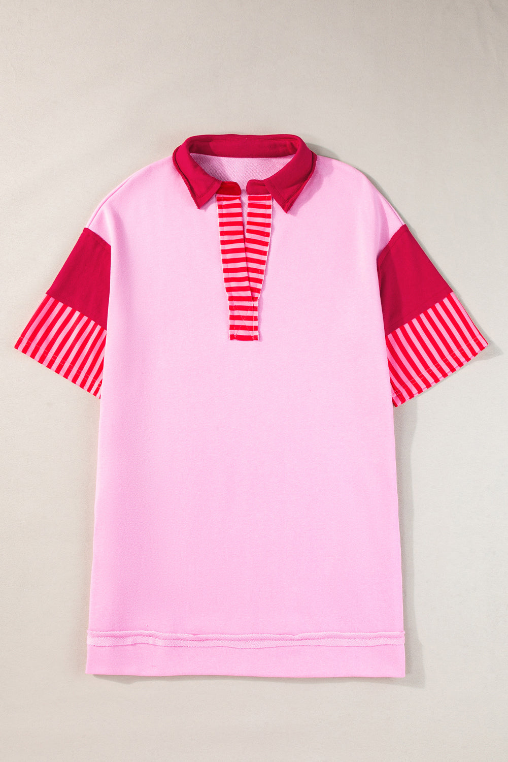 Pink Stripe T-Shirt Dress - Effortless Style