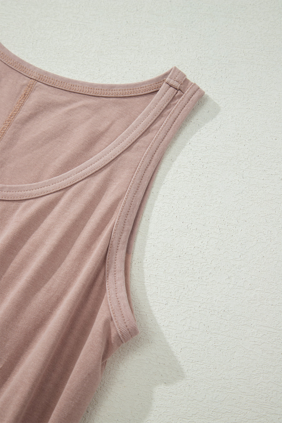 Smoke Gray Mineral Wash Sleeveless Mini Dress Women UK — fabric texture detail | Fashionfitz UK