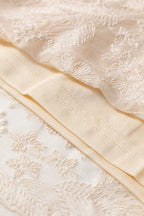 Embroidered Mesh Overlay Flowy Skirt