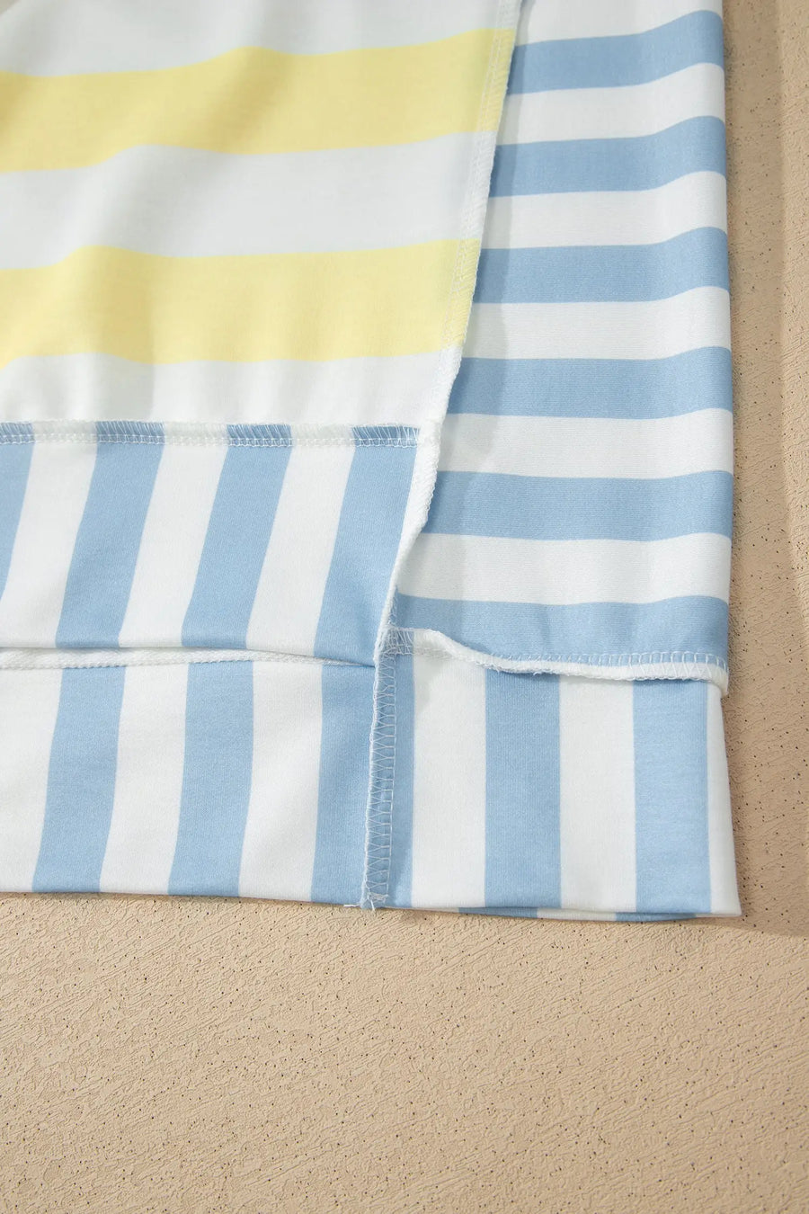 Stripe Exposed Seam Contrast Oversized Top Women UK