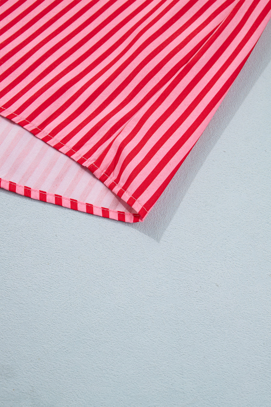 Stripe Button-Up Long Sleeve Shirt with Patch Pocket