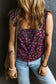 Floral Tank Top - Rose Boho Frilled Straps - Fashionfitz