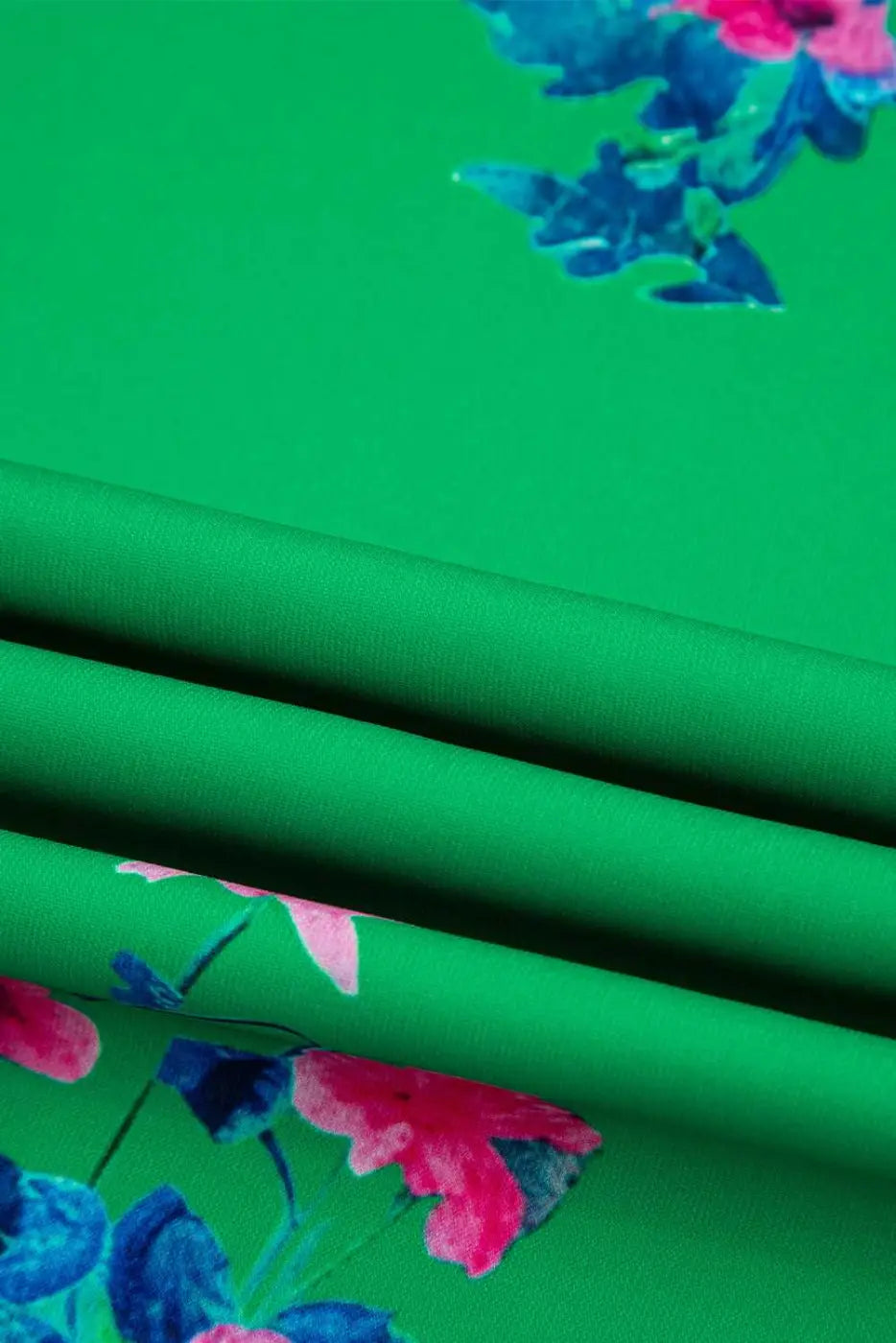 Green Floral Midi Dress - Knotted Straps