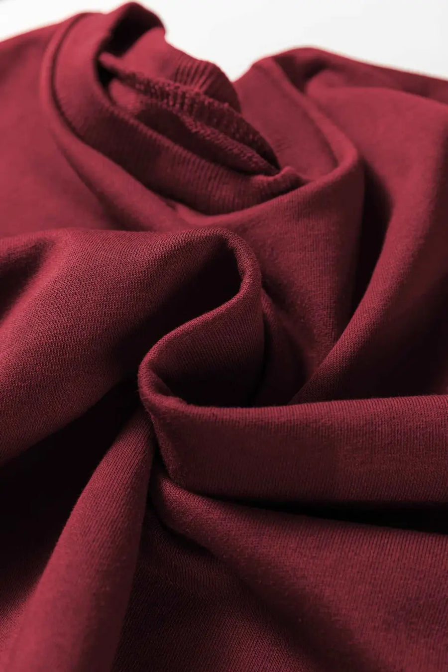 Co-ord knitted wide leg jogger with varsity stripes in burgundy