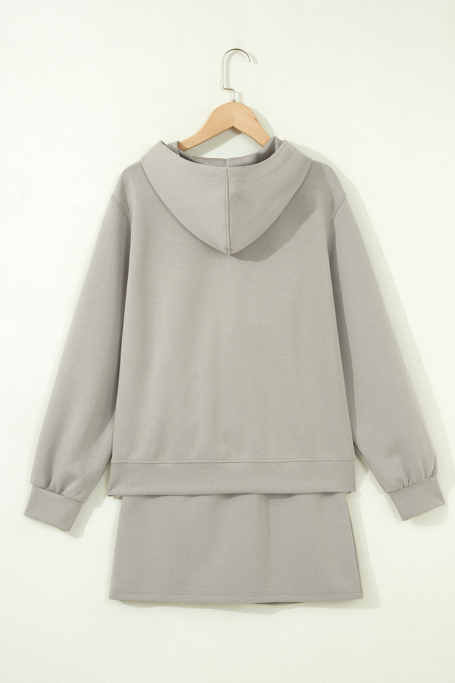 Smoke Green Contrast Trim Sporty Jacket & Mini Skort Set Women UK — front detail | Fashionfitz UK