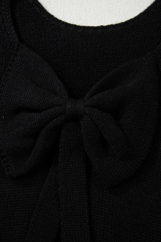 Festive Bow‑Back Backless Jumper
