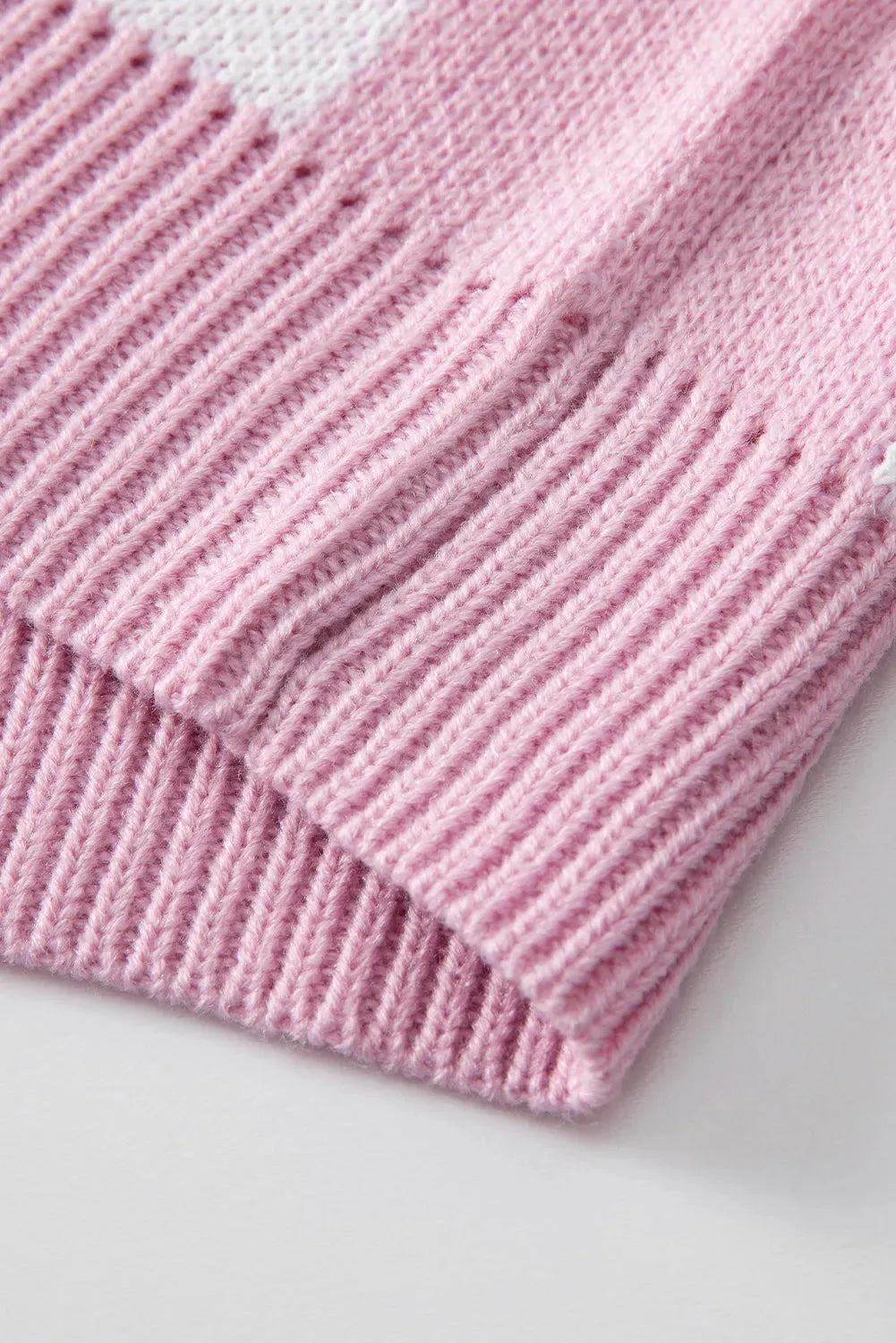 Pink Checkered Bishop Sleeve Sweater - Fashionfitz