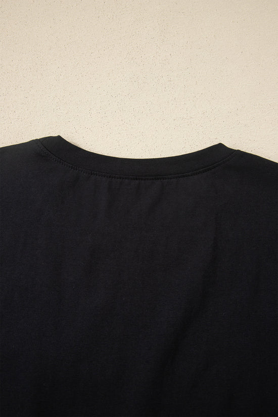 Varsity Stripe Crew Neck Short Sleeve Cotton T-Shirt