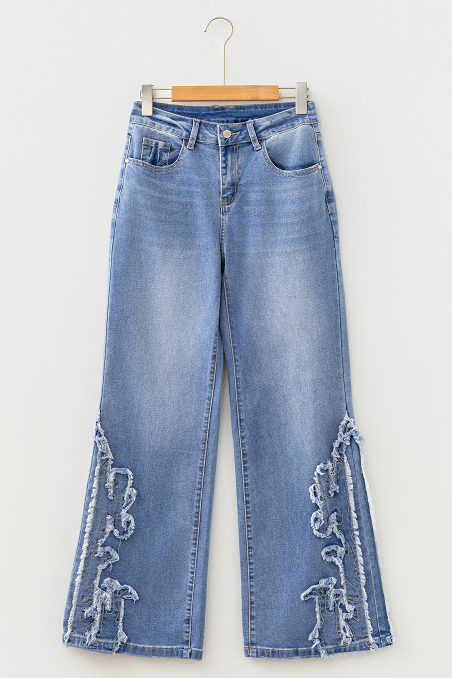 Ashleigh Blue Embroidered Western Flare Leg Jeans