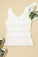 White Crochet Tank Top