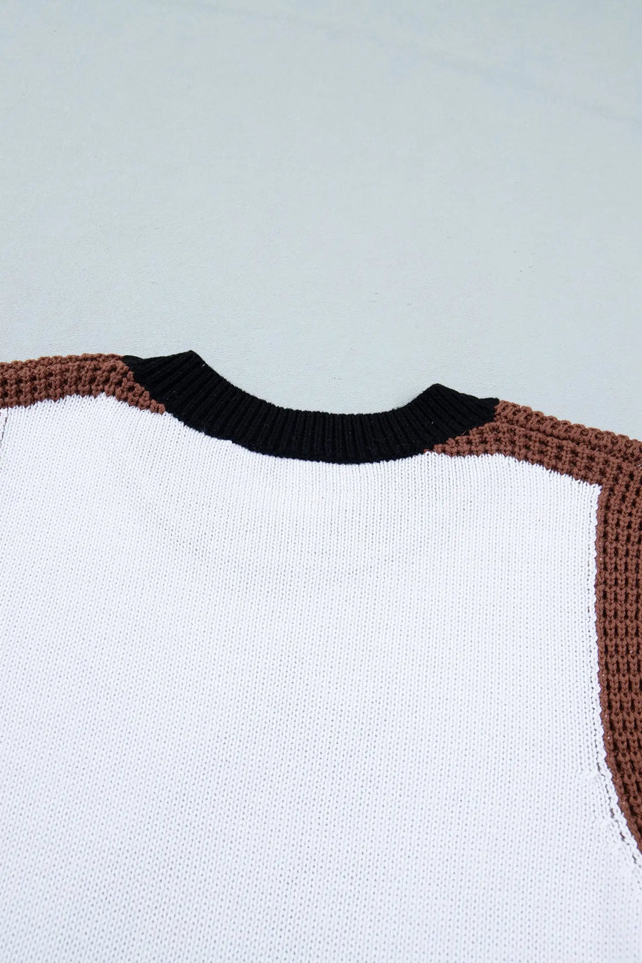 White western horse head print sweater vest colour block trim sleeveless sweaters