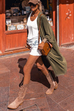 Green Lightweight Duster Cardigan
