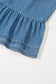 Dusk Denim Ruffled Peplum Top - Fashionfitz