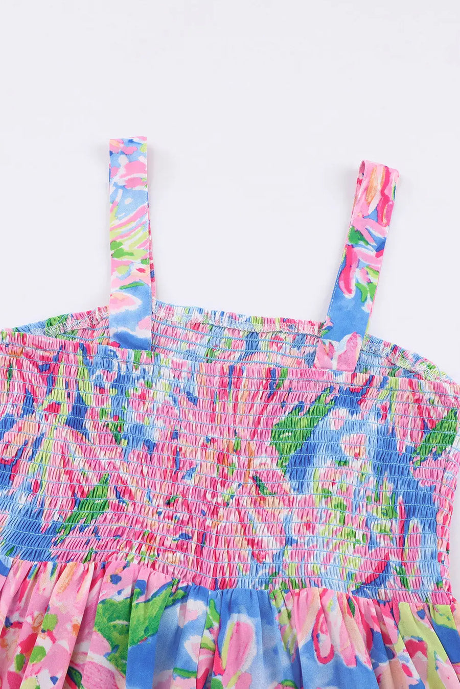 Smocked Wide Leg Jumpsuit - Fashionfitz