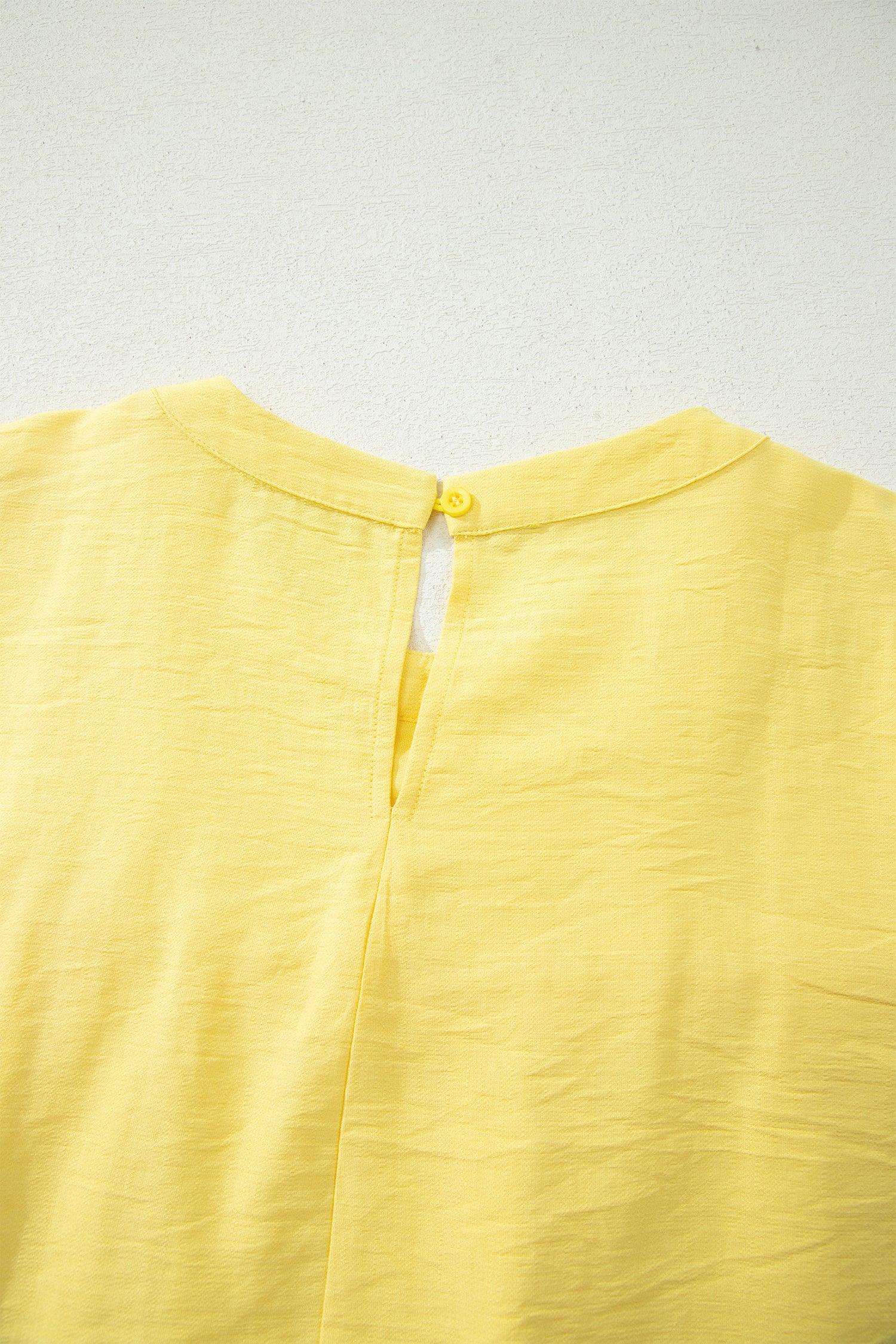 Tie Cuff Half Sleeve Pleated Babydoll Blouse