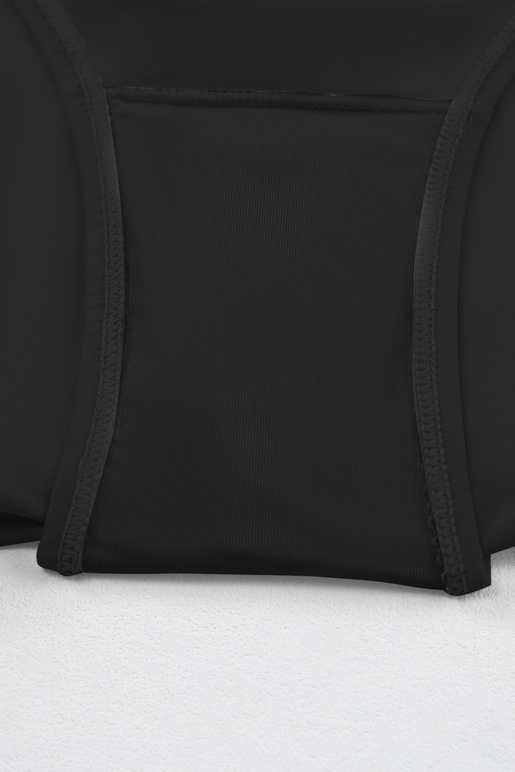 Black Square Neck Tankini Swimsuit