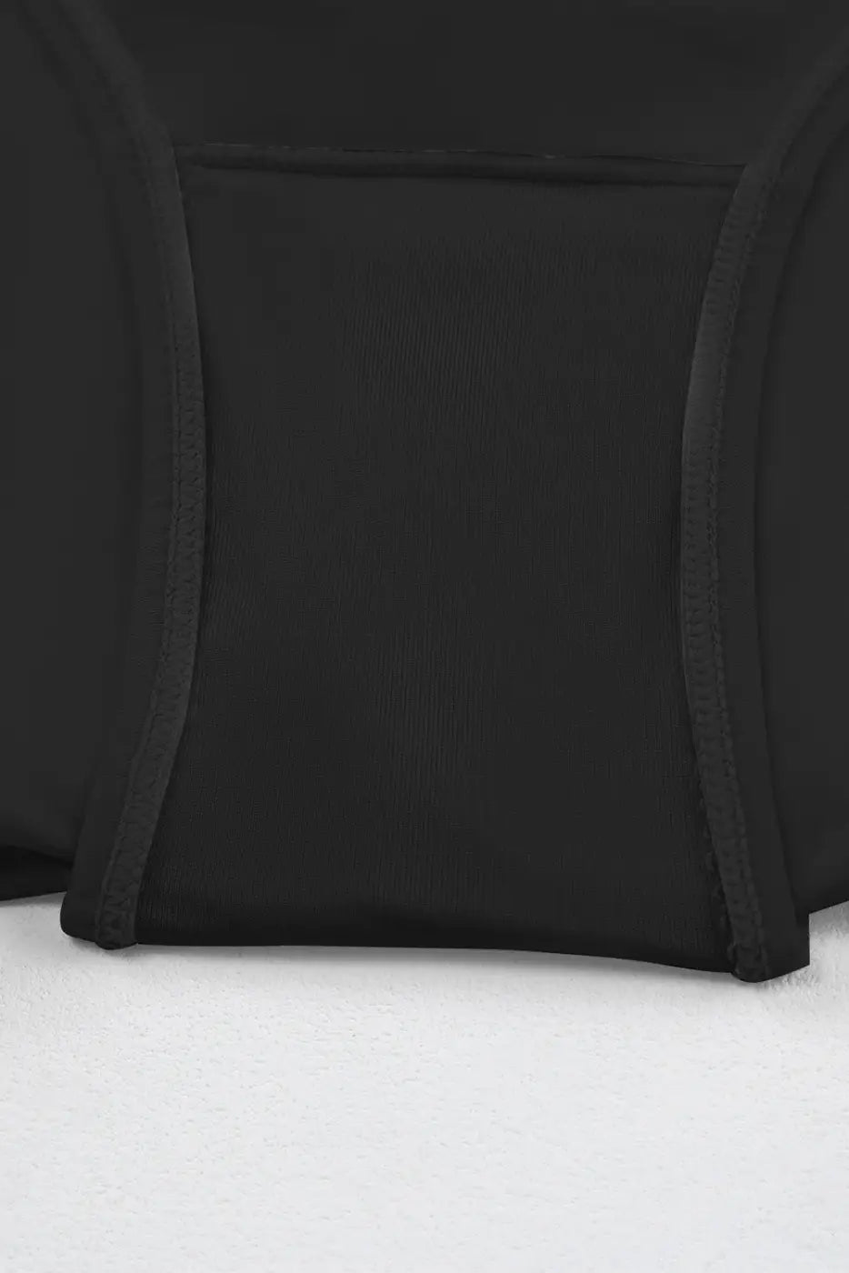 Black square neck sleeveless tankini swimsuit | fashionfitz