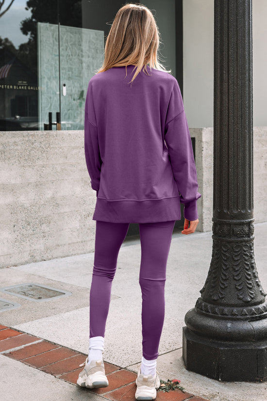 Oversized Sweatshirt and Leggings Matching Set