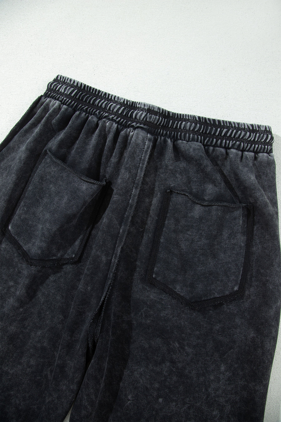 Mineral Wash Barrel Leg Drawstring Trousers Women UK