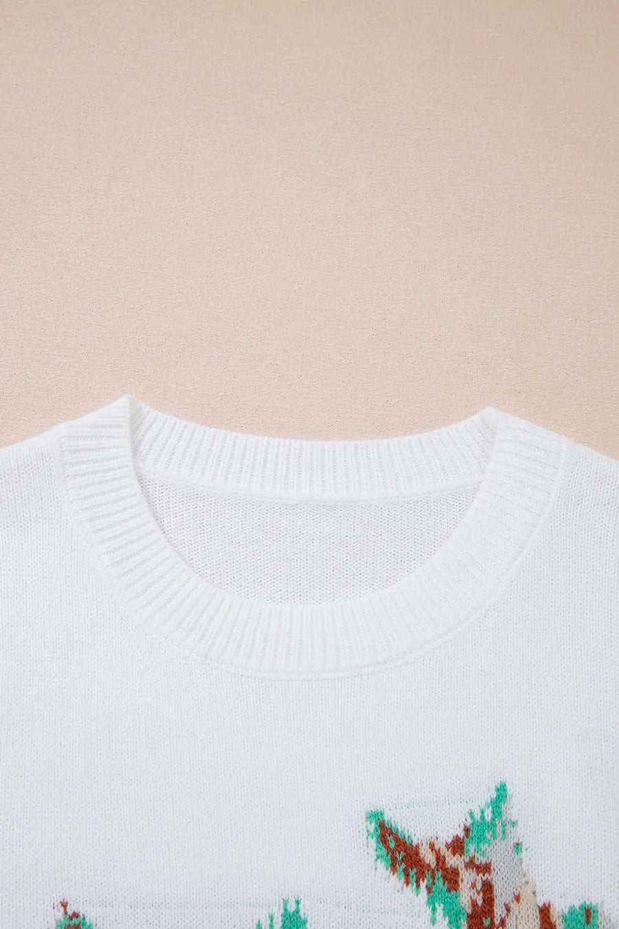 Mallard Print Drop Shoulder Pullover Sweater Women UK — back view second option | Fashionfitz UK