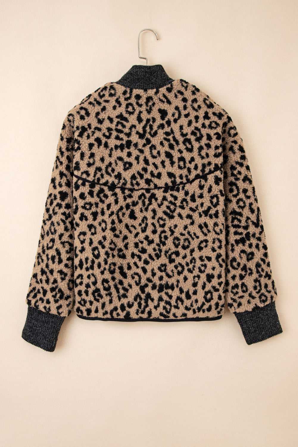 Khaki Leopard Crop Jacket