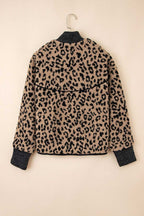 Khaki Leopard Crop Jacket